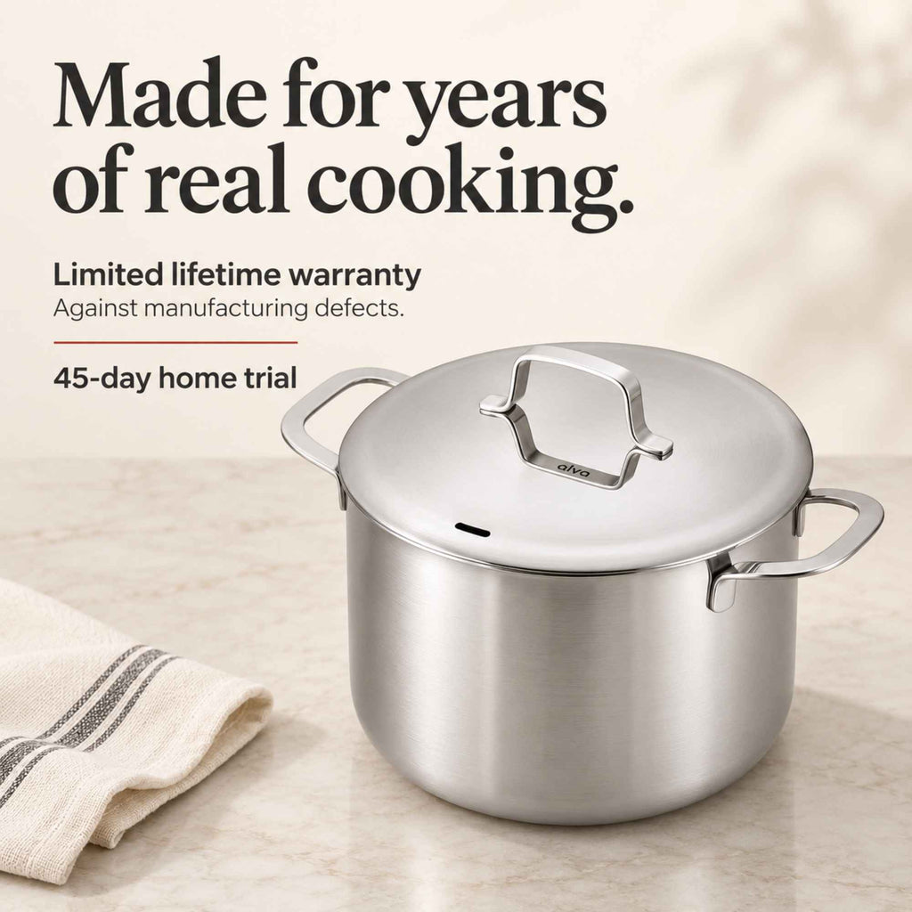 5-Ply Stainless Steel Stock Pot with Lid, 7-Qt
