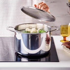 5-Ply Stainless Steel Stock Pot with Lid, 7-Qt